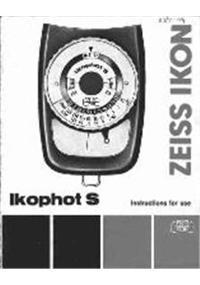 Zeiss Ikon Ikophot manual. Camera Instructions.